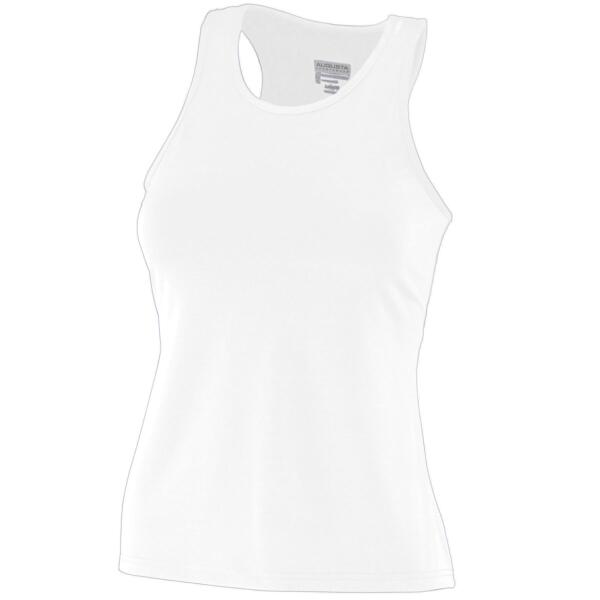 Girls Poly/Spandex Solid Racerback Tank Thumbnail