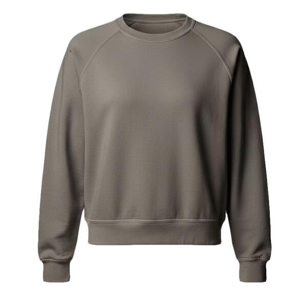 Women's Garment-Dyed Mid-Length Crewneck Sweatshirt Thumbnail