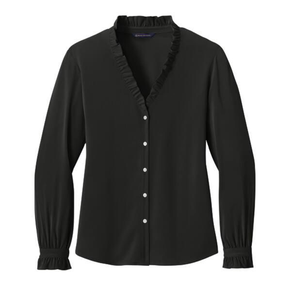 Women's Long Sleeve Ruffle Collar Blouse Thumbnail