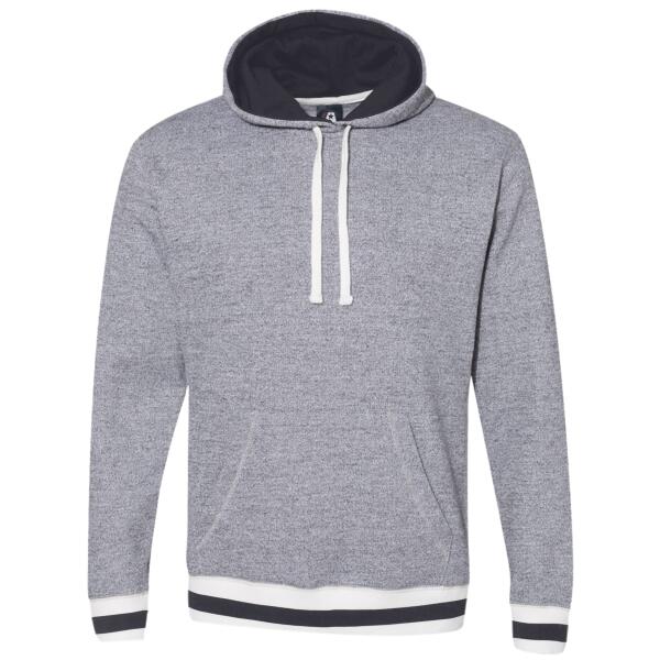 Unisex Peppered Fleece Lapover Hooded Sweatshirt Thumbnail