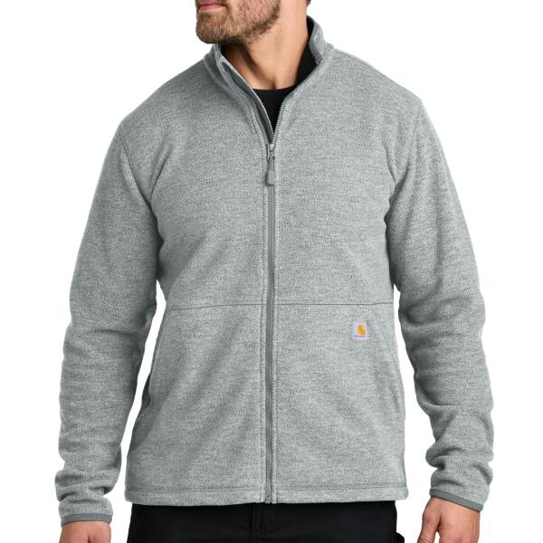 Textured Full Zip Fleece Jacket Thumbnail