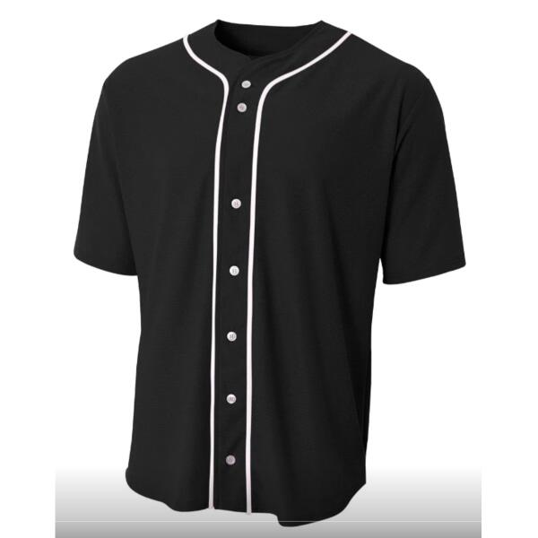 Youth Full Button Stretch Mesh Baseball Jersey Thumbnail