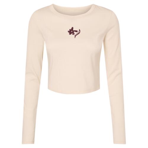 Flowers - Women's Micro Rib Long Sleeve Baby Tee Thumbnail