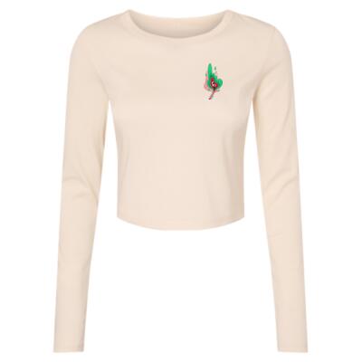 Flame - Women's Micro Rib Long Sleeve Baby Tee Thumbnail